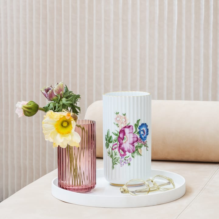 Lyngby vase with floral decoration - 15 cm - Lyngby Porcelæn