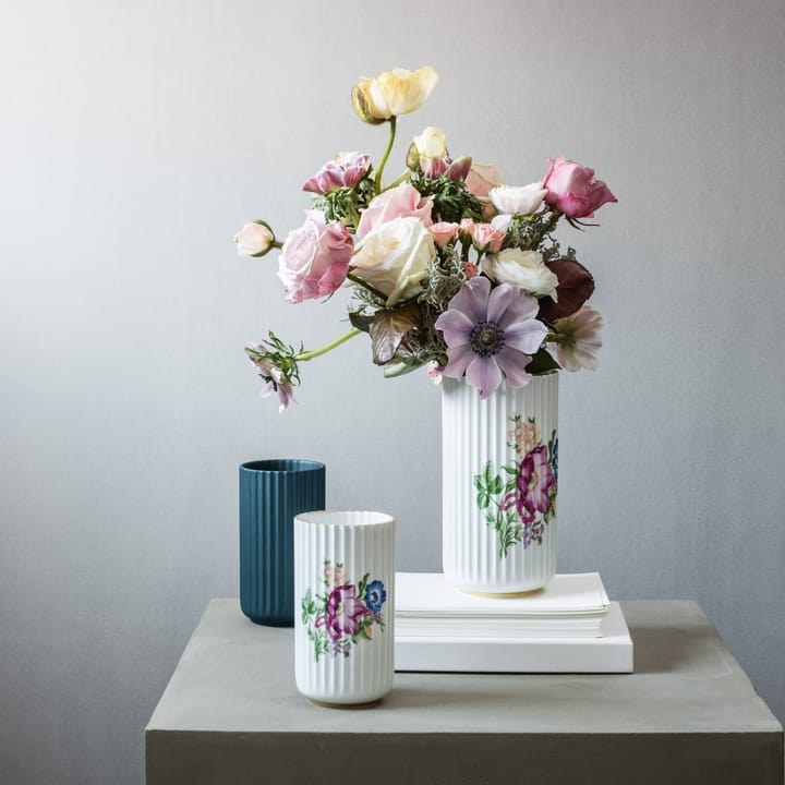 Lyngby vase with floral decoration - 15 cm - Lyngby Porcelæn