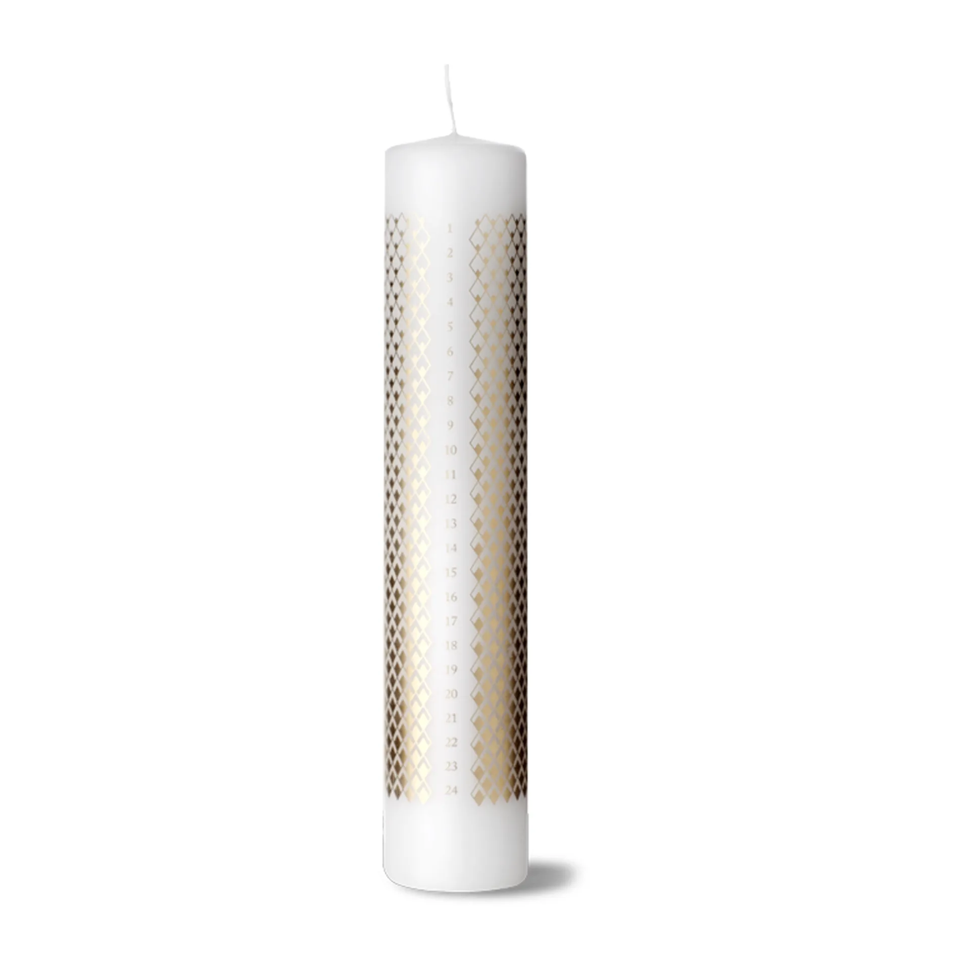Rhombe Advent candle Ø5 cm, White Lyngby Porcelæn
