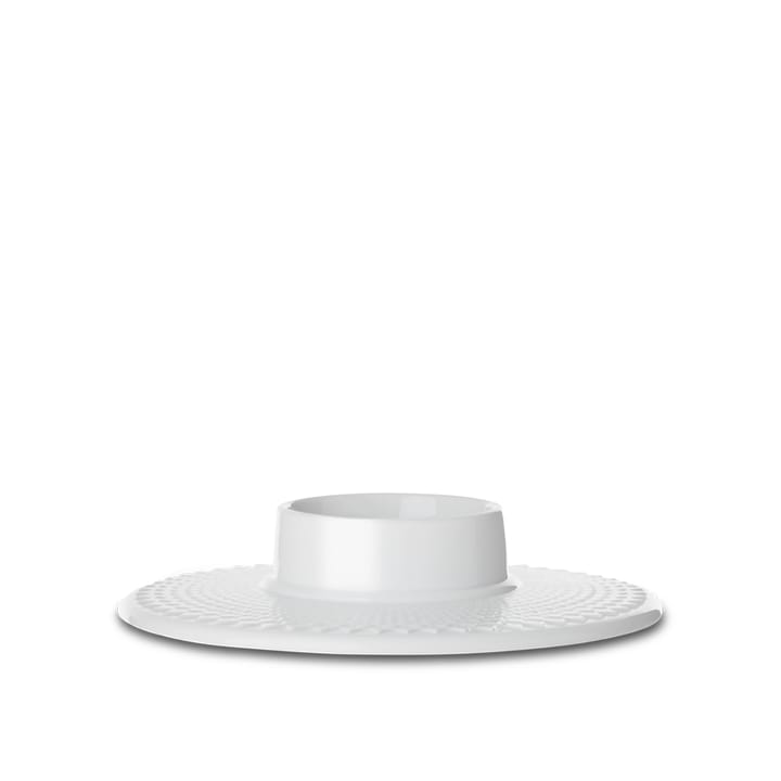 Rhombe block candle holder - White - Lyngby Porcelæn