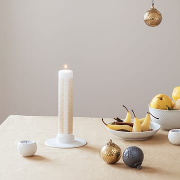 Rhombe block candle holder - White - Lyngby Porcelæn