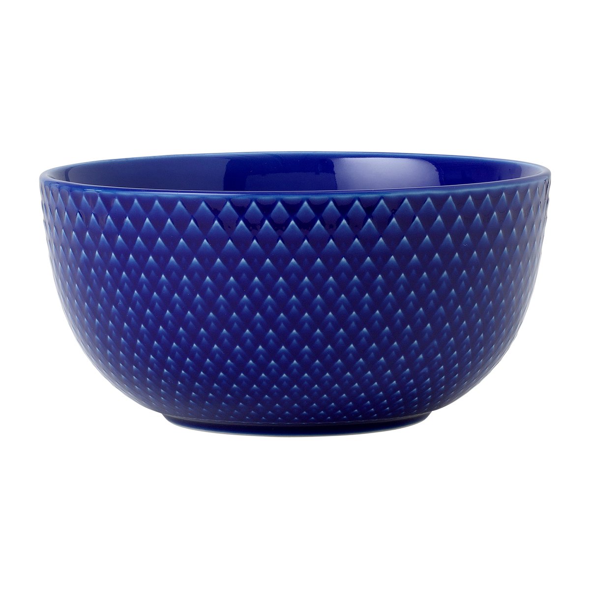 Lyngby Porcelæn Rhombe bowl o13 cm Dark blue | Scandinavian Design | Breakfast bowls | Blue