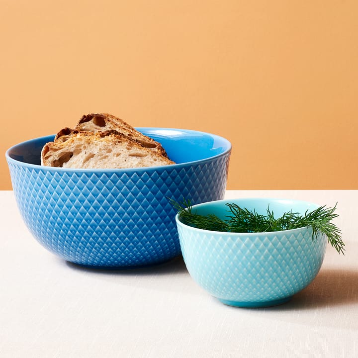 Rhombe bowl 32 cl - turquoise - Lyngby Porcelæn