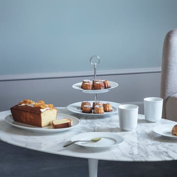 Rhombe cake dish Ø 27 cm - white - Lyngby Porcelæn