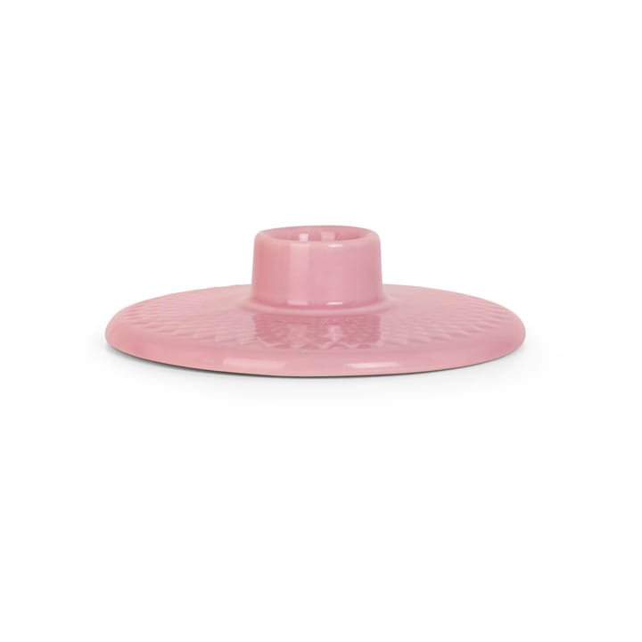 Rhombe candle holder 3 cm - Pink - Lyngby Porcelæn