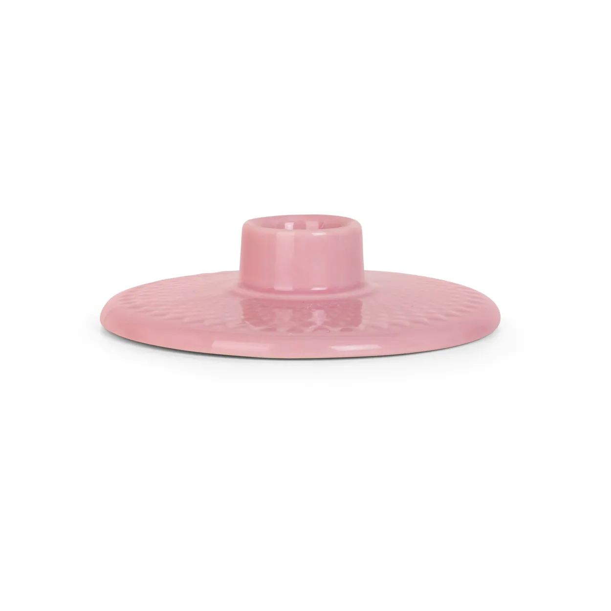 Lyngby Porcelæn Rhombe candle holder 3 cm Pink | Scandinavian Design | Candle holders | Pink