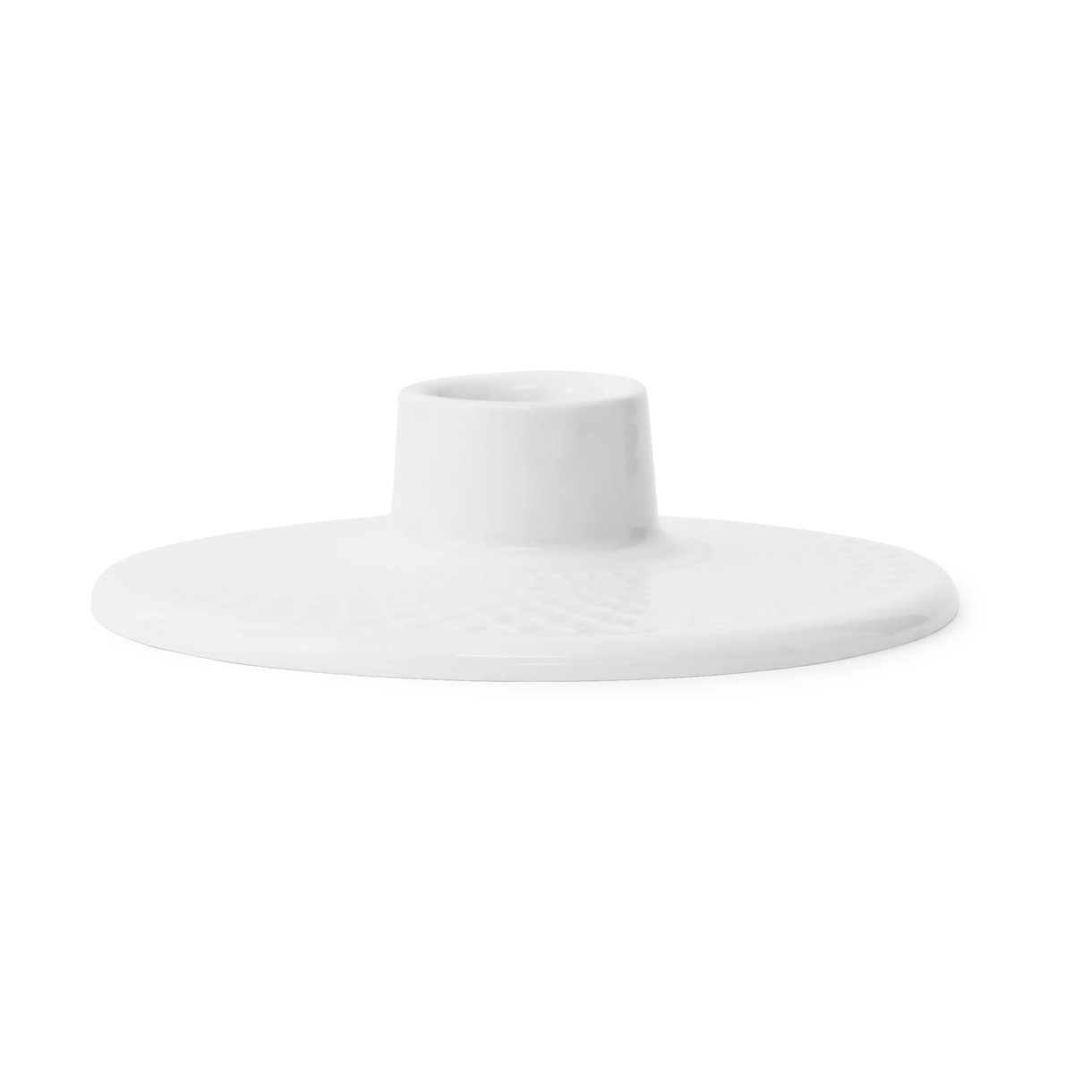 Lyngby Porcelæn Rhombe candle holder 3 cm White | Scandinavian Design | Candle holders | White