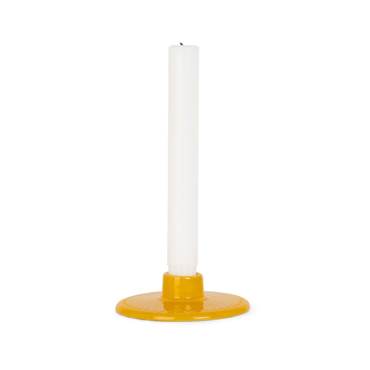 Rhombe candle holder 3 cm - Yellow - Lyngby Porcelæn