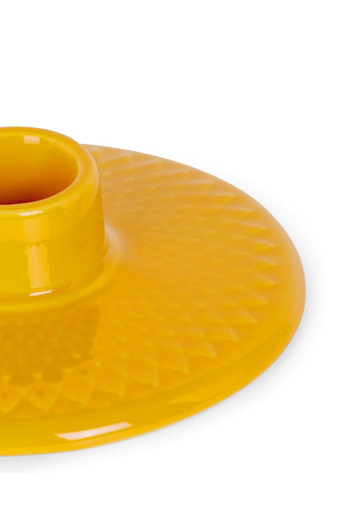 Rhombe candle holder 3 cm - Yellow - Lyngby Porcelæn