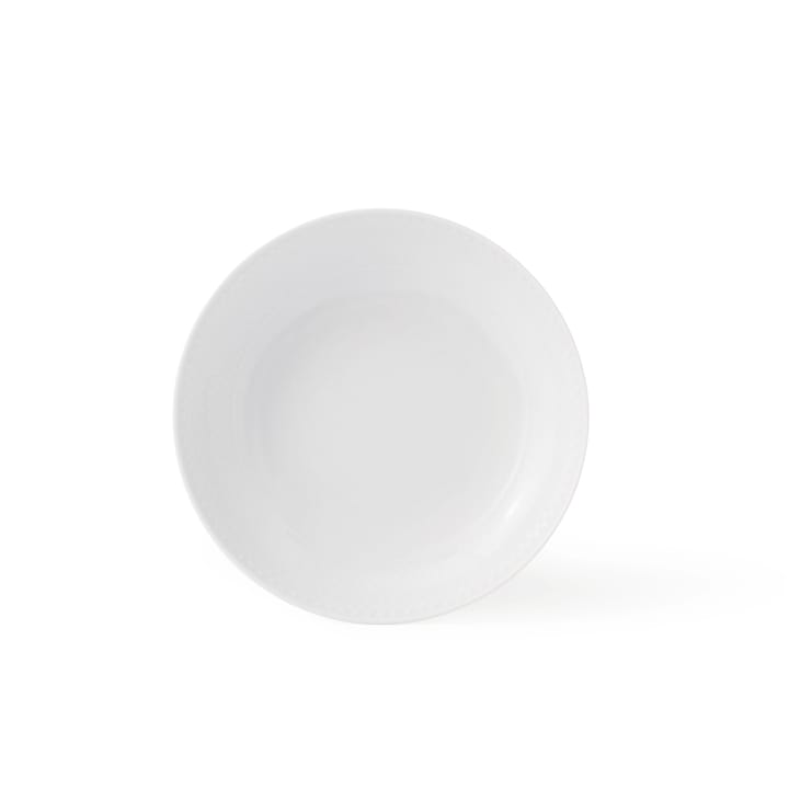 Rhombe deep  plate white - Ø 20 cm - Lyngby Porcelæn