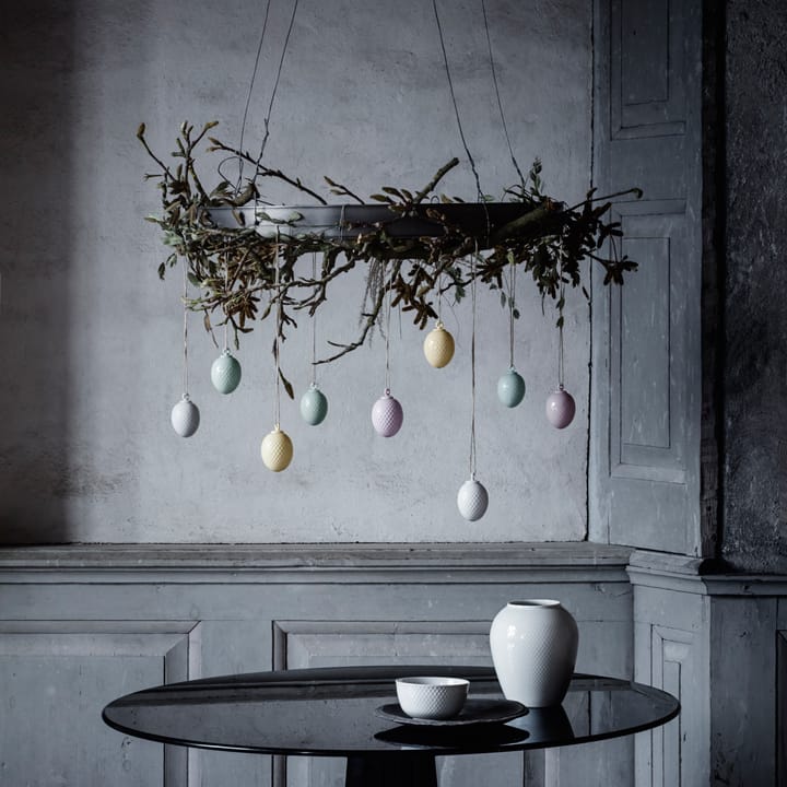 Rhombe Easter Egg - White - Lyngby Porcelæn