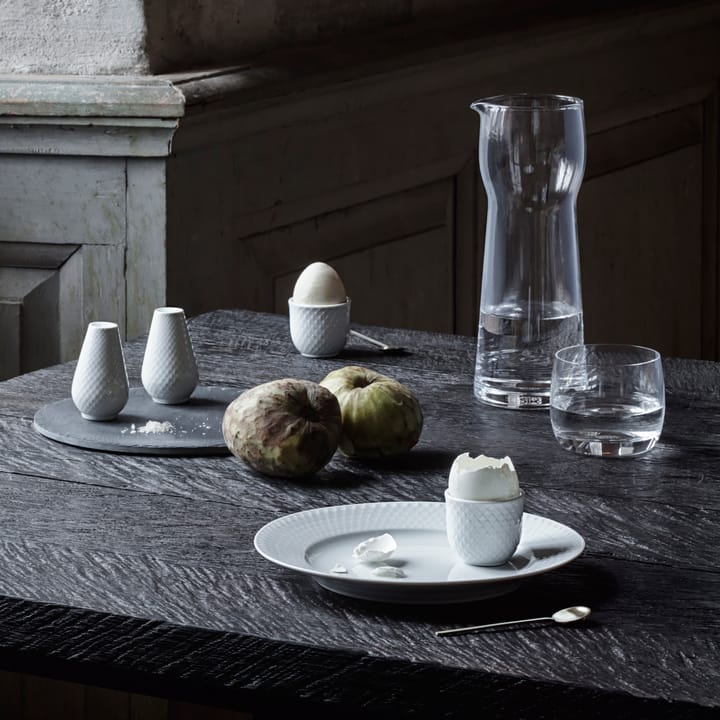 Rhombe egg cup. 2-pack - white - Lyngby Porcelæn