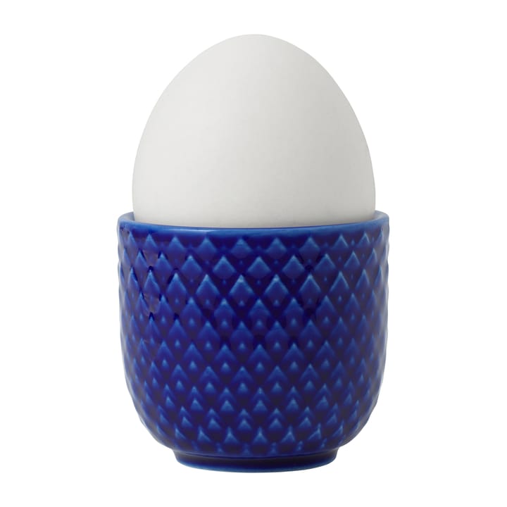 Rhombe egg cup Ø5 cm - Dark blue - Lyngby Porcelæn