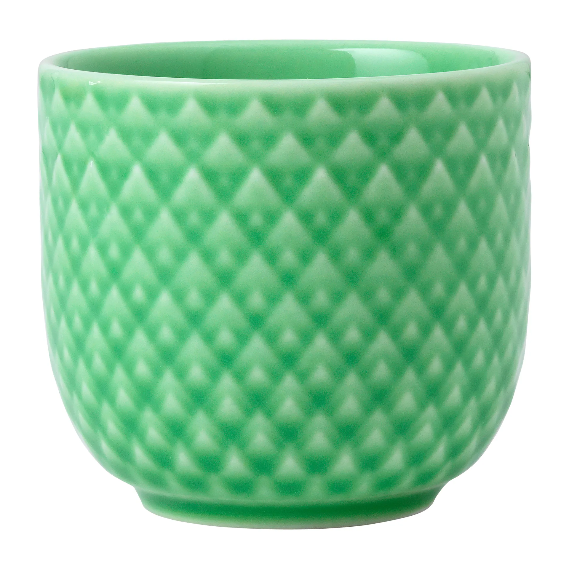 Rhombe egg cup Ø5 cm, Green Lyngby Porcelæn