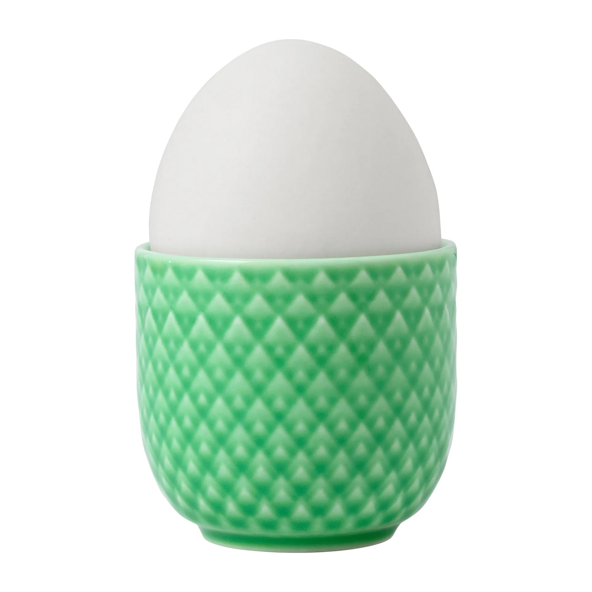 Rhombe egg cup Ø5 cm, Green Lyngby Porcelæn