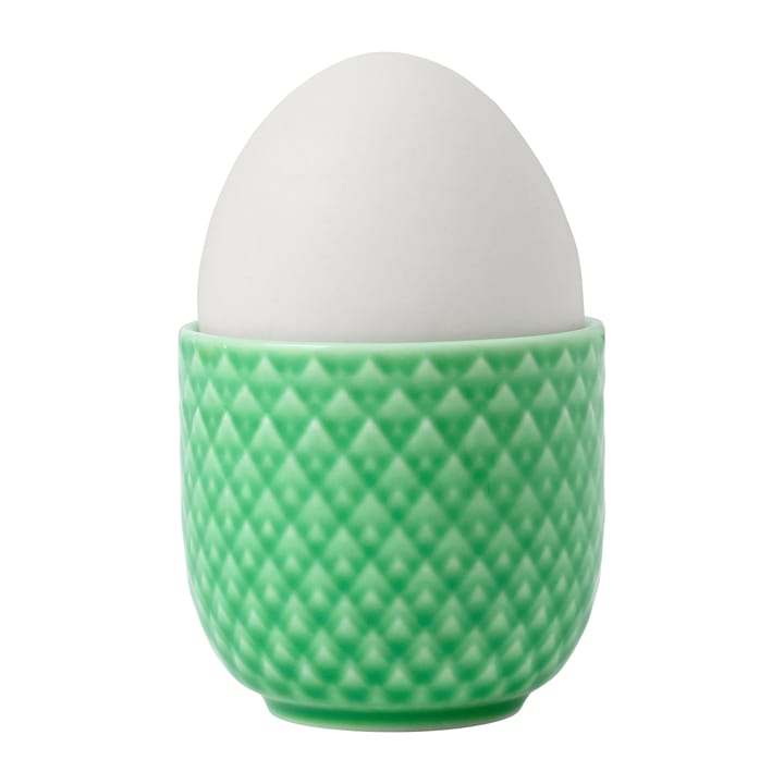 Rhombe egg cup Ø5 cm, Green Lyngby Porcelæn