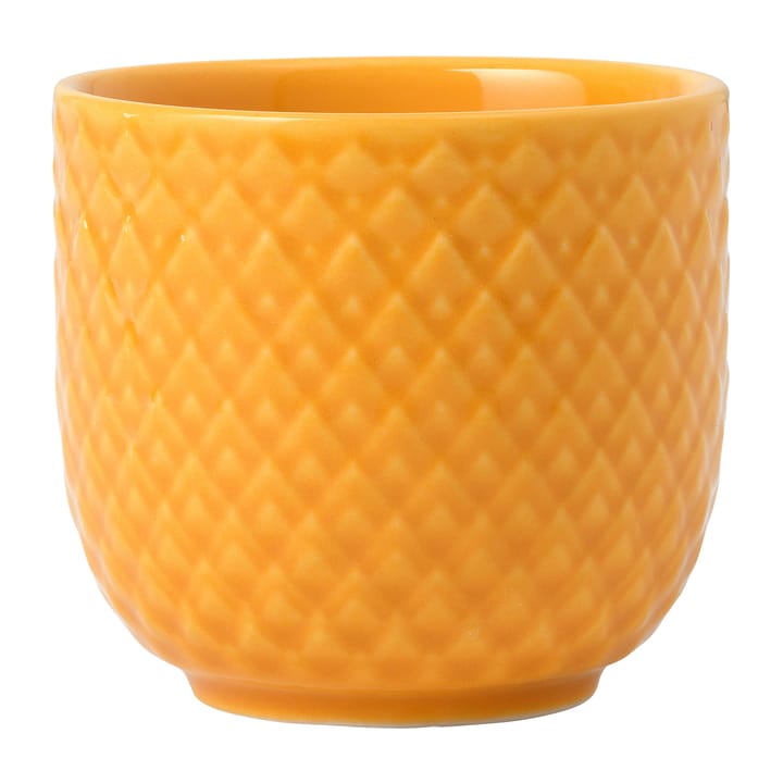 Rhombe egg cup Ø5 cm - Yellow - Lyngby Porcelæn