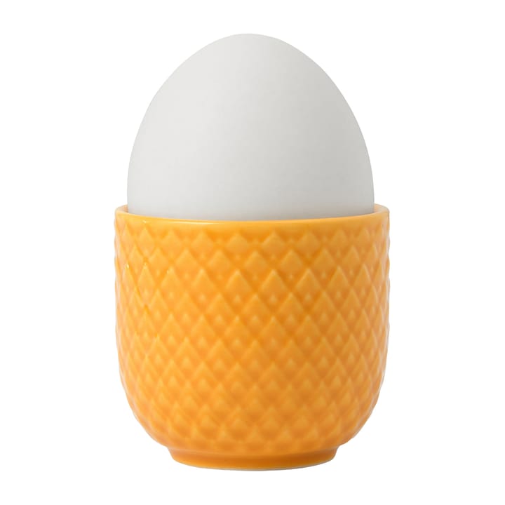 Rhombe egg cup Ø5 cm - Yellow - Lyngby Porcelæn