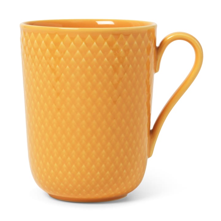 Rhombe mug with handle 33 cl - Yellow - Lyngby Porcelæn