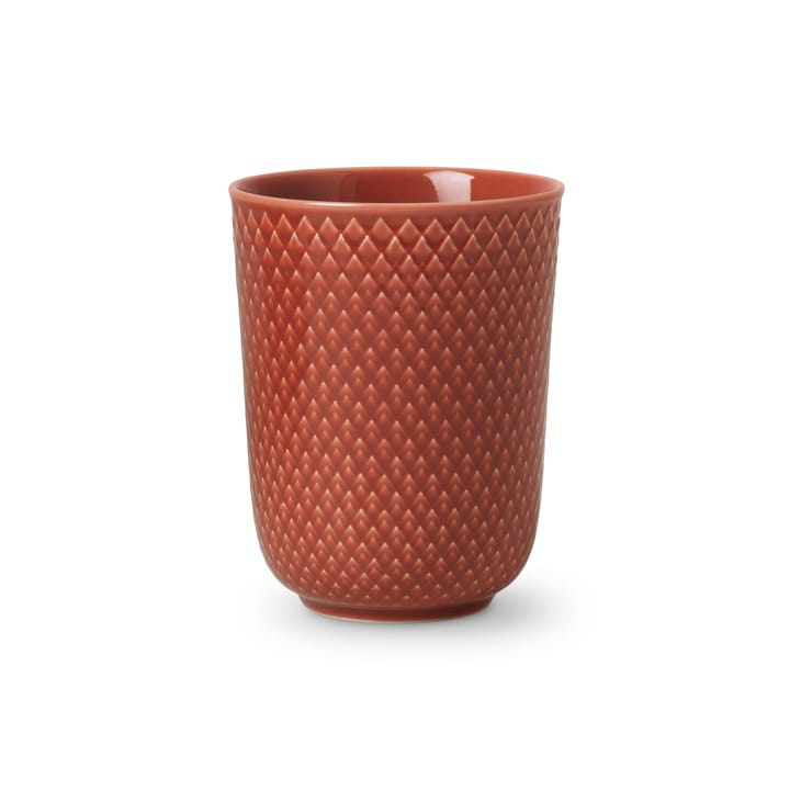 Rhombe mug without handle 33 cl - terracotta - Lyngby Porcelæn