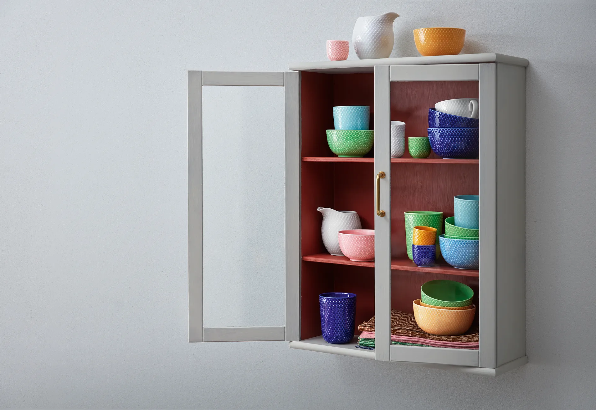 Rhombe mug without handle 33 cl, Turquoise Lyngby Porcelæn