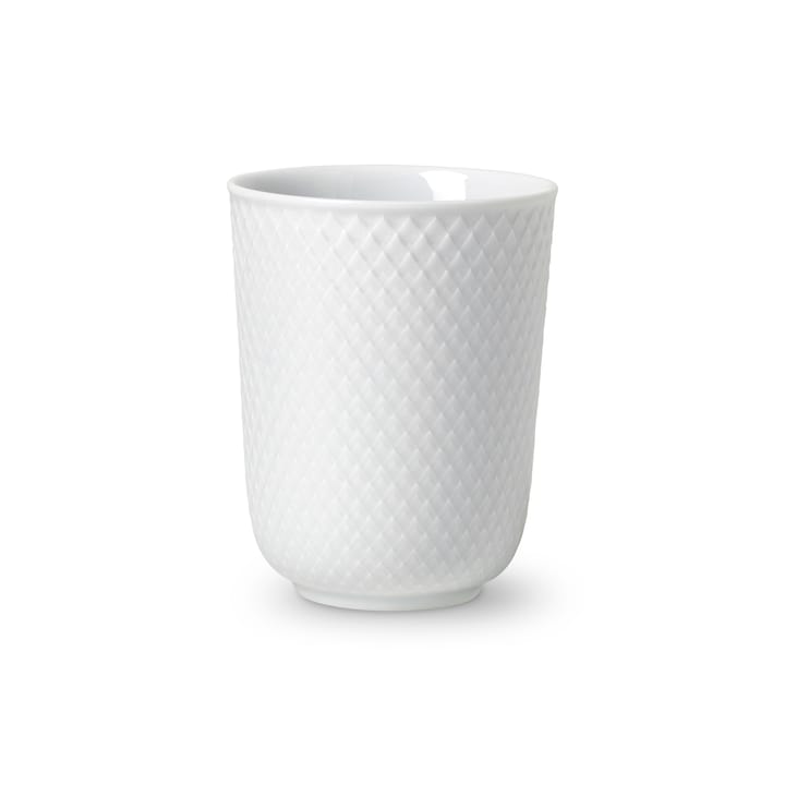 Rhombe mug without handle 33 cl - white - Lyngby Porcelæn