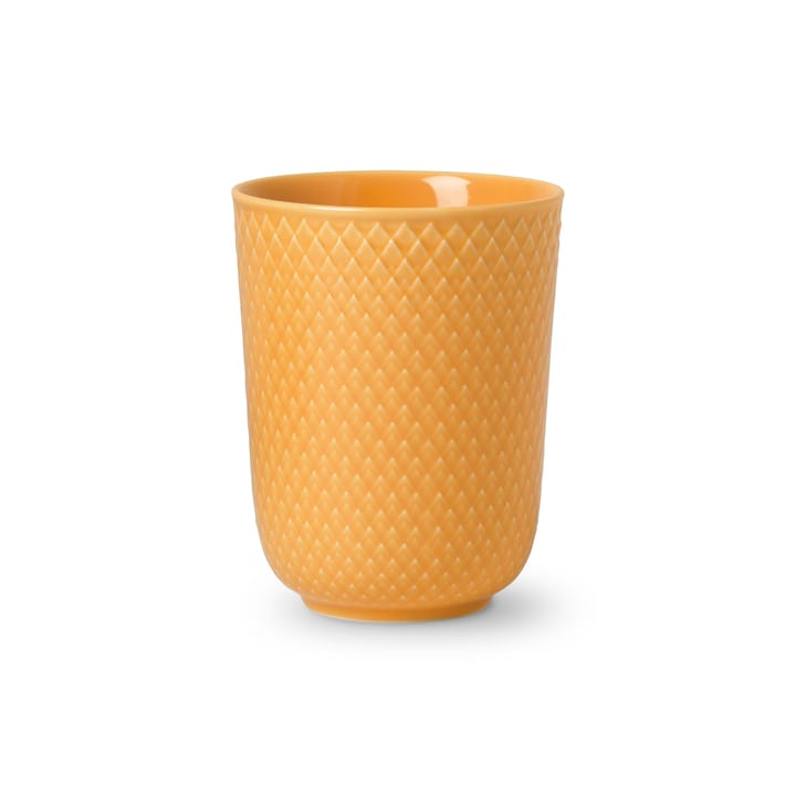 Rhombe mug without handle 33 cl - yellow - Lyngby Porcelæn