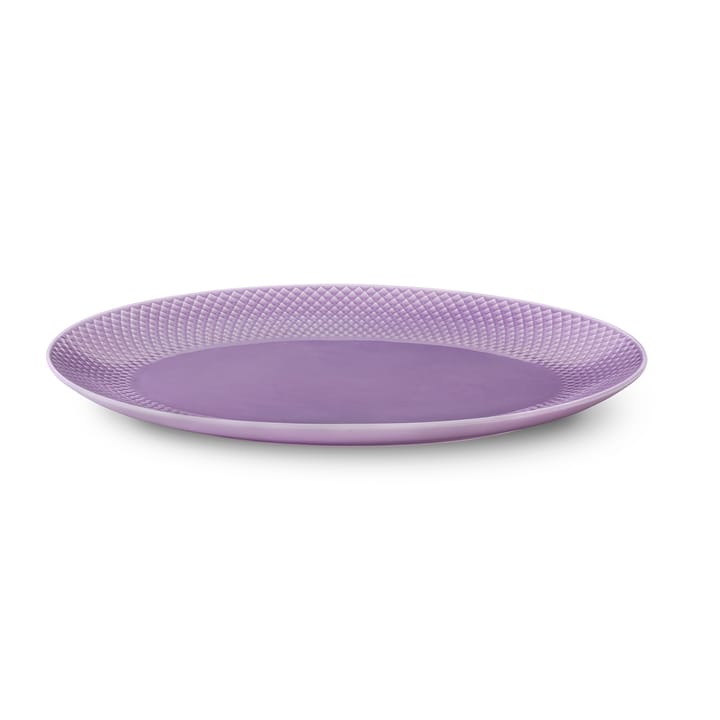 Rhombe oval servering saucer 35x26,5 cm - light purple - Lyngby Porcelæn