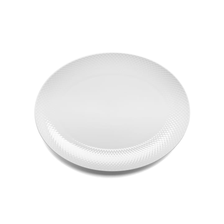 Rhombe oval servering saucer 35x26,5 cm - white - Lyngby Porcelæn