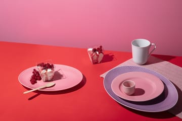 Rhombe oval serving plate 21.5x28.5 cm - Pink - Lyngby Porcelæn