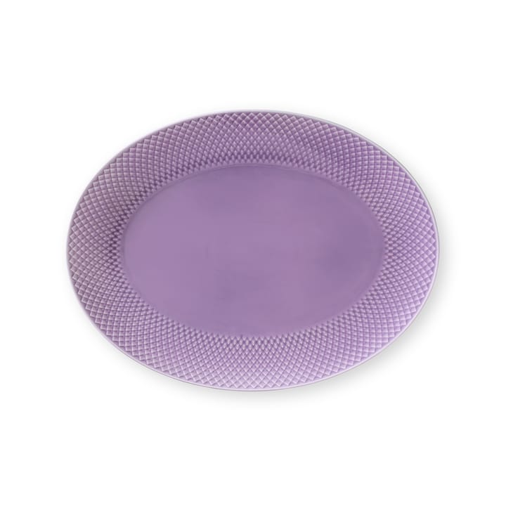 Rhombe oval serving saucer 35x26,5 cm - light purple - Lyngby Porcelæn