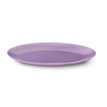 Rhombe oval serving saucer 35x26,5 cm - light purple - Lyngby Porcelæn