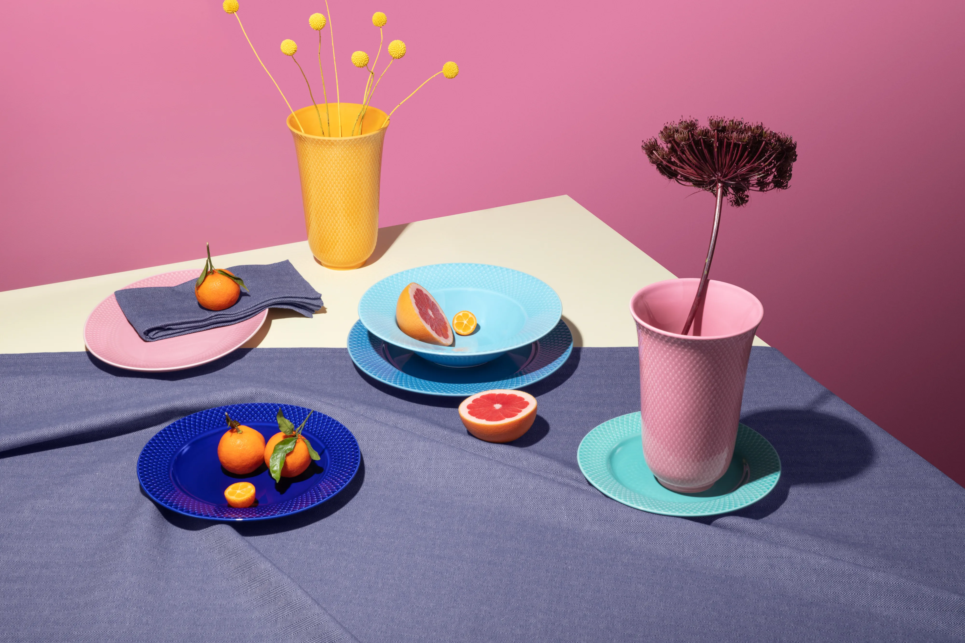LYNGBY PORCELÆN RHOMBE ディナープレート 27cm ６枚 プレート 直径27cm サンド RHOMBE COLOR(ロンブカラー) LYNGBY