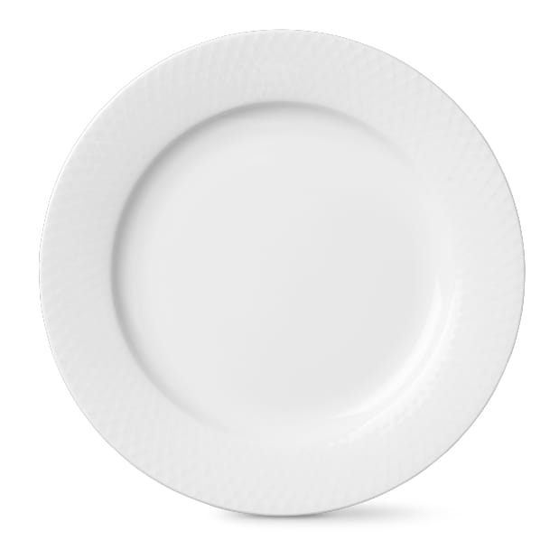 Rhombe plate white - Ø 23 cm - Lyngby Porcelæn