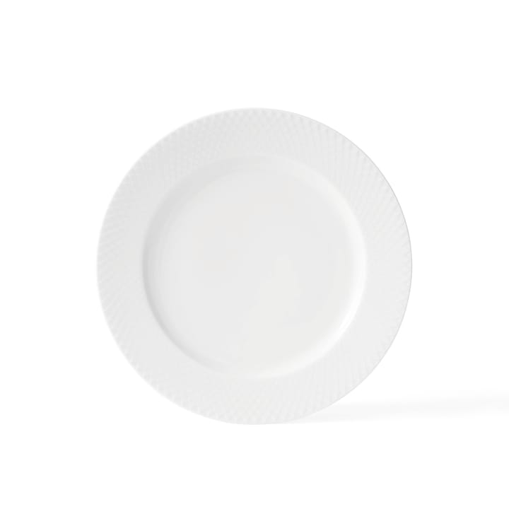 Rhombe plate white - Ø 27 cm - Lyngby Porcelæn