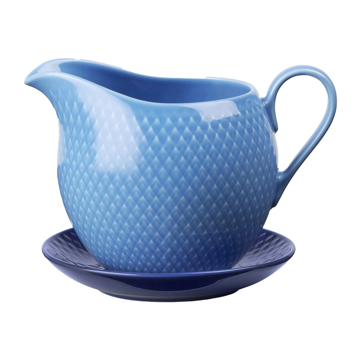 Lyngby Porcelæn Rhombe sauce jug 67 cl Blue | Scandinavian Design | Sauce & gravy boats | Blue