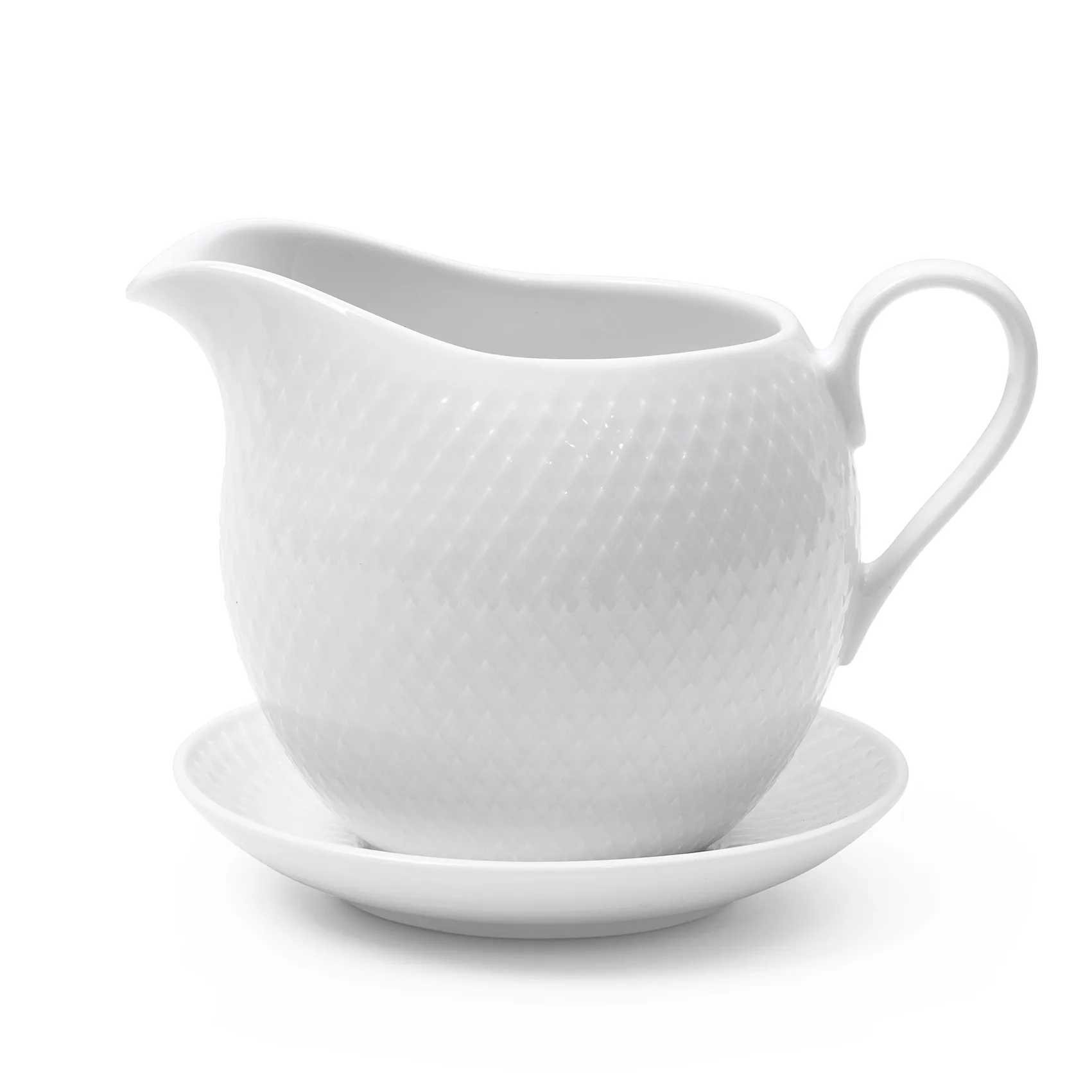 Rhombe sauce jug 67 cl, White Lyngby Porcelæn