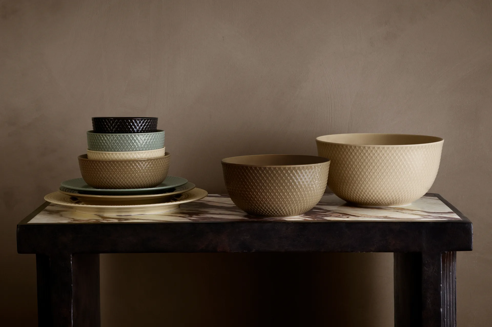 Rhombe serving bowl Ø17.5 cm, Clay Lyngby Porcelæn