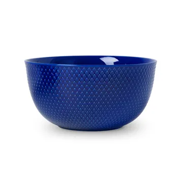 Rhombe serving bowl Ø22 cm - dark blue - Lyngby Porcelæn