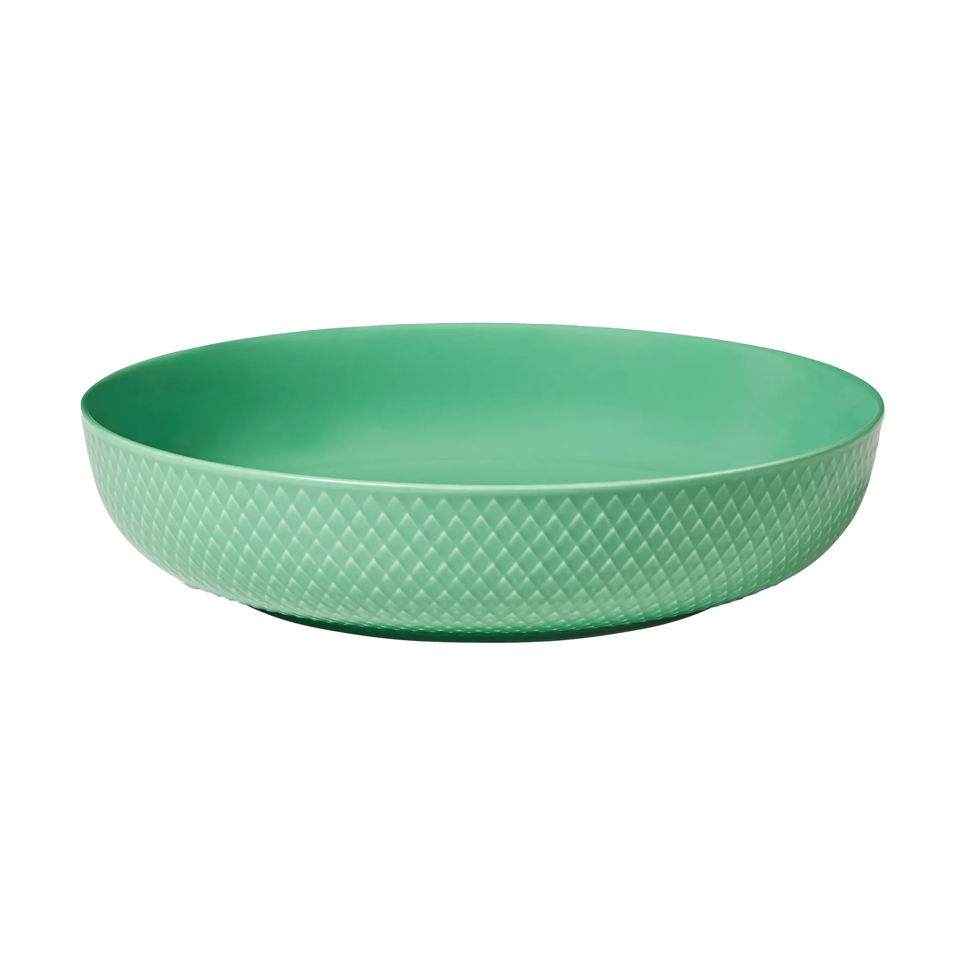 Rhombe serving bowl Ø28 cm, Green Lyngby Porcelæn