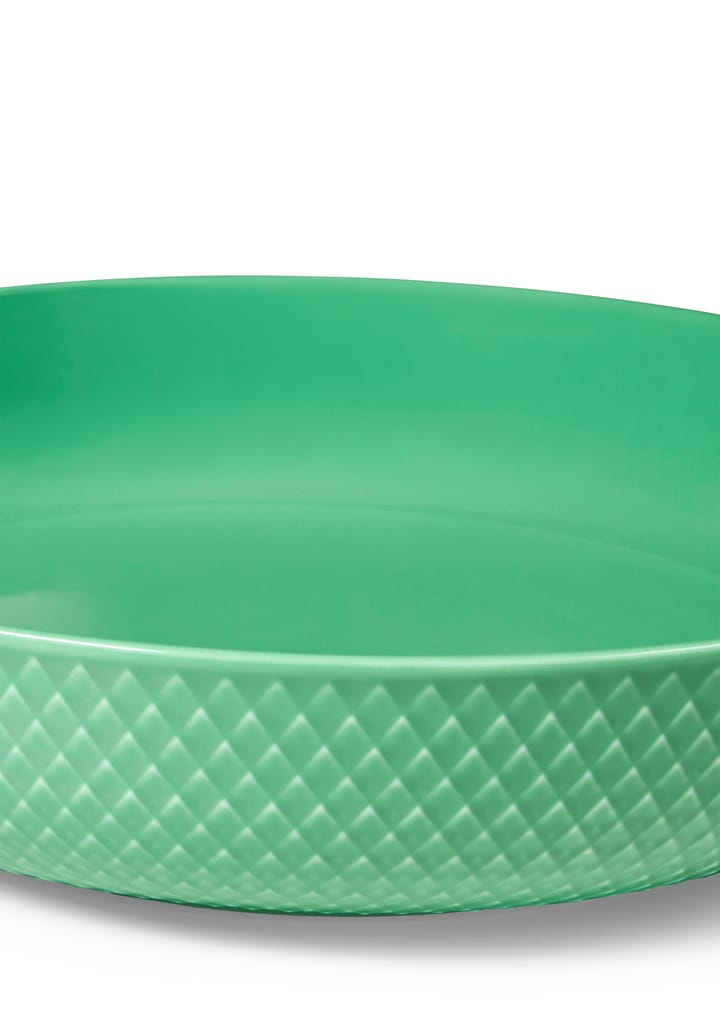 Rhombe serving bowl Ø28 cm - Green - Lyngby Porcelæn