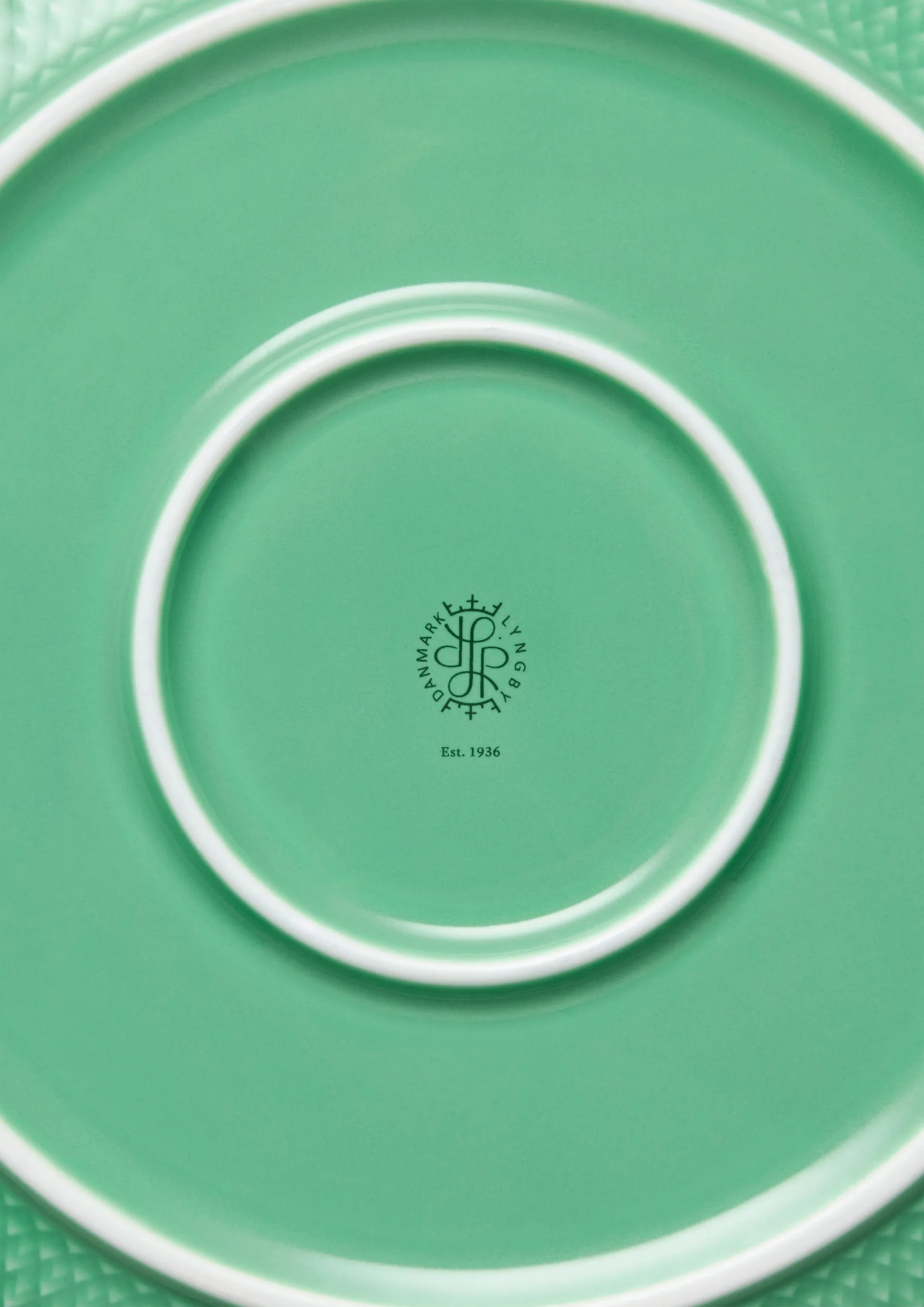 Rhombe serving bowl Ø28 cm, Green Lyngby Porcelæn
