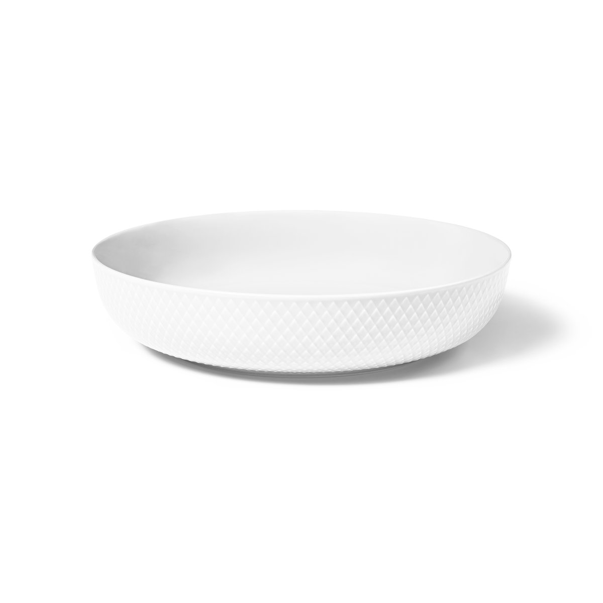 Lyngby Porcelæn Rhombe serving bowl o28 cm White | Scandinavian Design | Serving platters & dishes | White