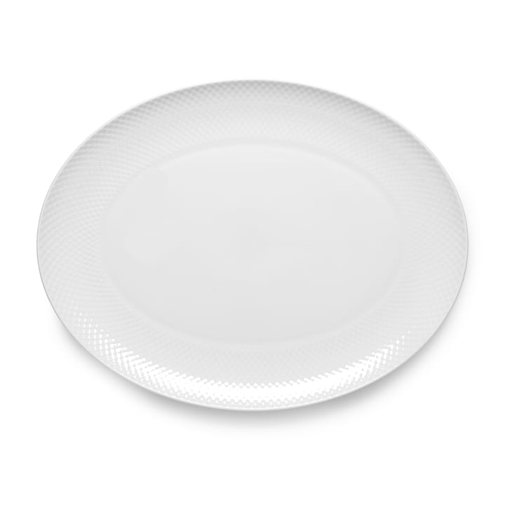 Rhombe serving tray 32x42 cm - white - Lyngby Porcelæn