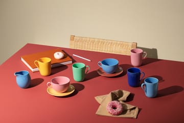 Rhombe teacup with saucer - Pink-sand - Lyngby Porcelæn