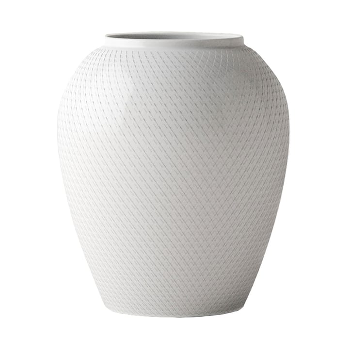 Rhombe vase Ø21.5 cm - White - Lyngby Porcelæn