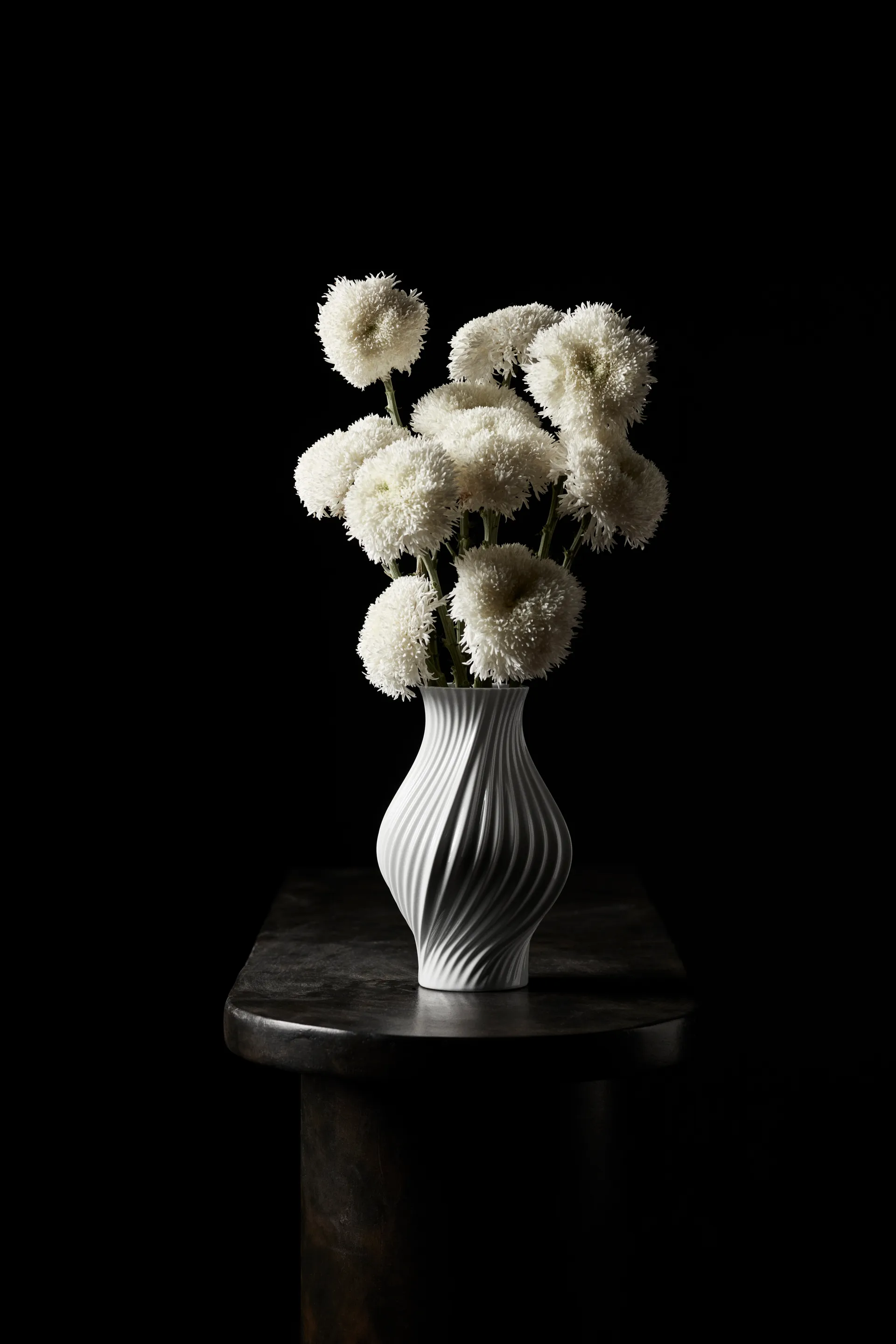 Twist vase 25 cm, White Lyngby Porcelæn
