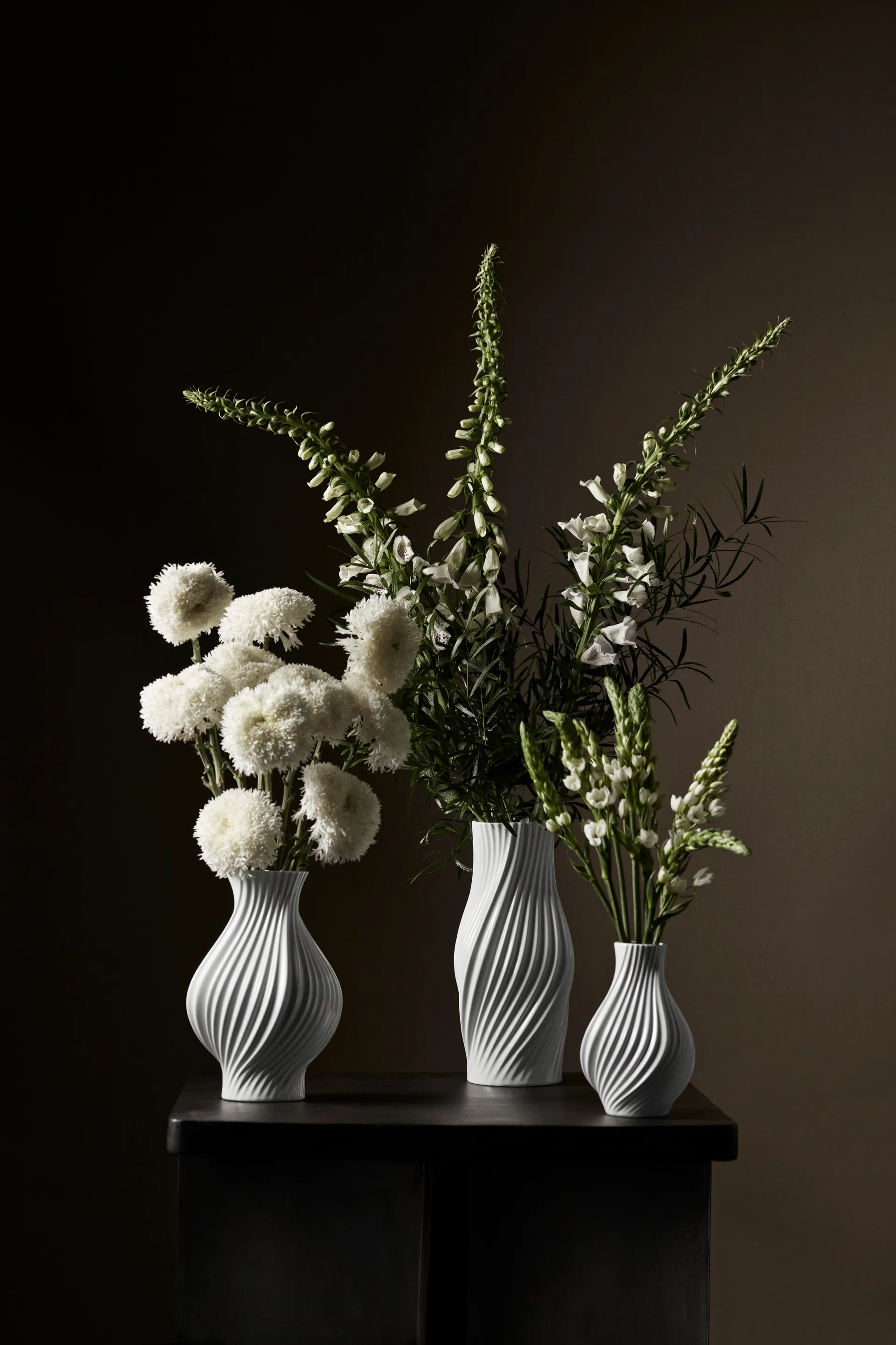 Twist vase 25 cm, White Lyngby Porcelæn