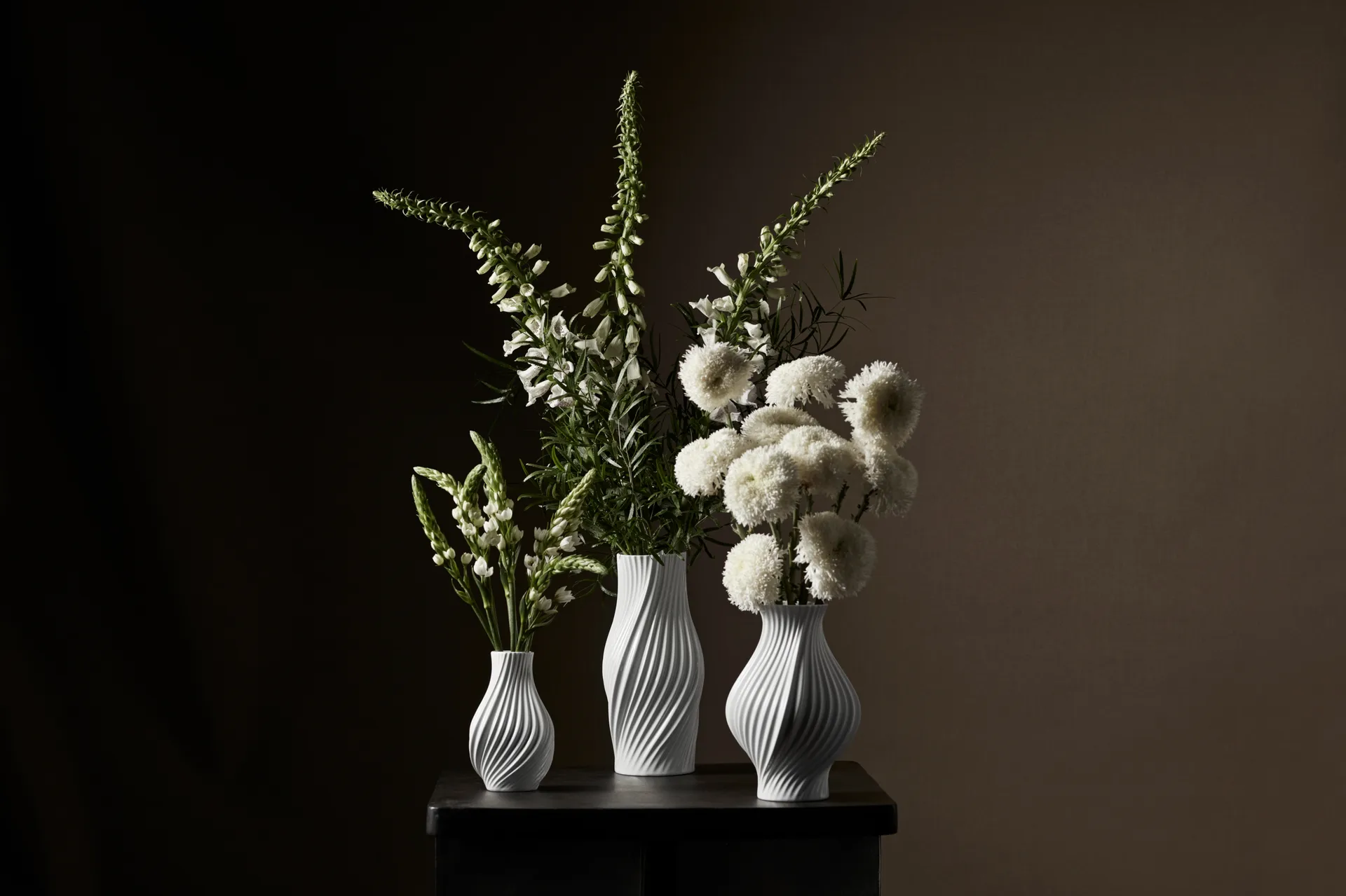Twist vase 25 cm, White Lyngby Porcelæn