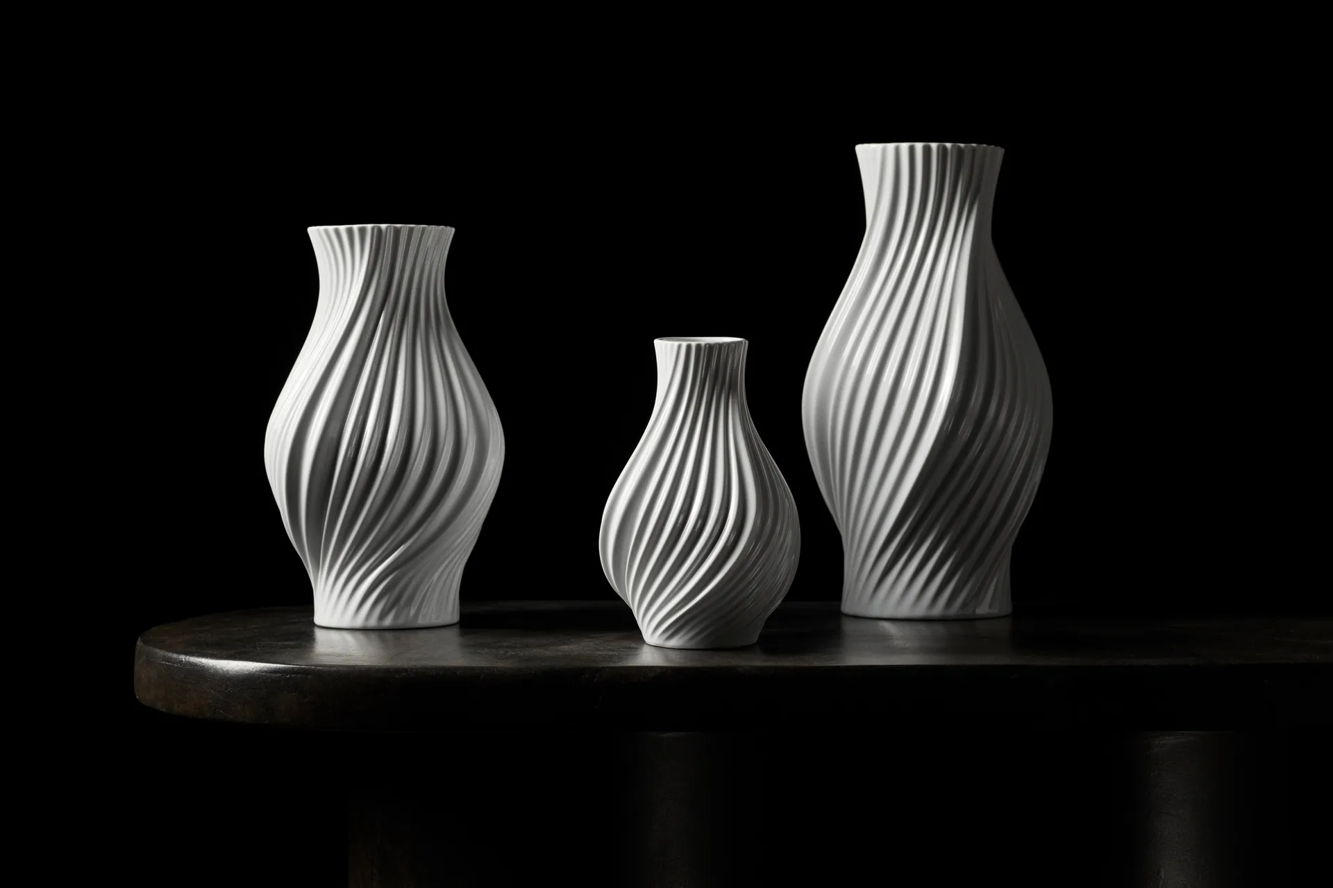 Twist vase 31 cm, White Lyngby Porcelæn